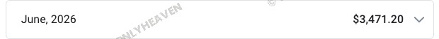 Monthly earnings row showing June 2026 at $3,471.20